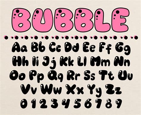 Fancy Bubble Letter Fonts