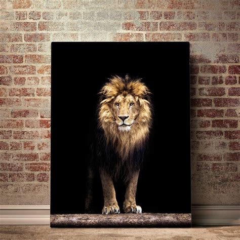 Lion Wall Art, Lion Wall Decor, Lion Poster, Lion Canvas, Lion Canvas ...