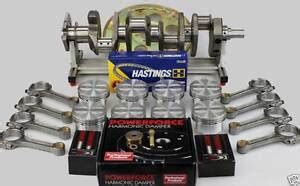 SBC CHEVY 383 STROKER KIT .030 FORGED -22CC DISH PISTONS H-BM RODS 2PC ...