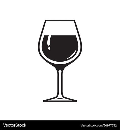 Glass wine wineglass icon Royalty Free Vector Image