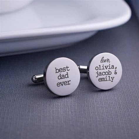 Personalized Cuff Links, Father's Day Gift For Dad, Best Dad Ever ...