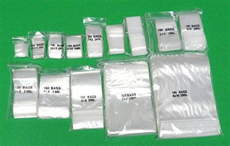 1,400 ZIP LOCK BAGS 2MIL CLEAR POLY BAG ALL SIZES & SHAPES 14 ASSORTED ...