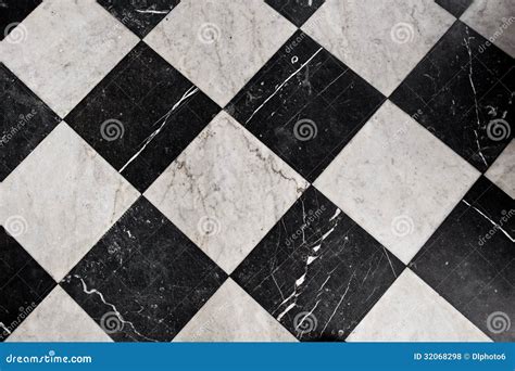 Black And White Marble Tiles Stock Photo - Image: 32068298