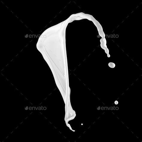 Milk splash, isolated on black background. white splash Stock Photo by ...