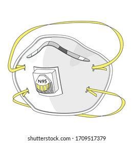 N95 Respirator Mask Valve Coronavirus Protect Stock Vector (Royalty ...