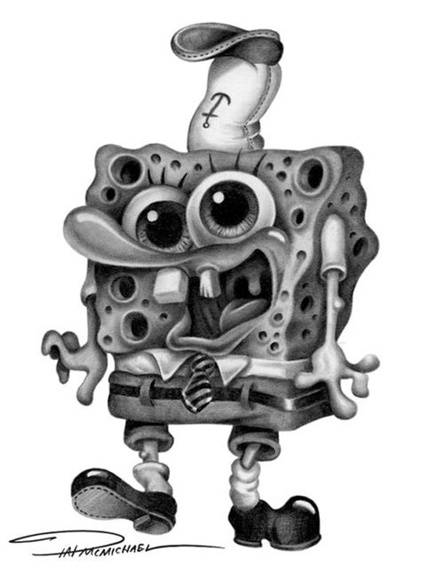 Realistic Spongebob Drawing