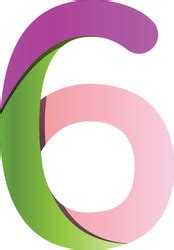 Number 5 logo made of layers bright paper Vector Image