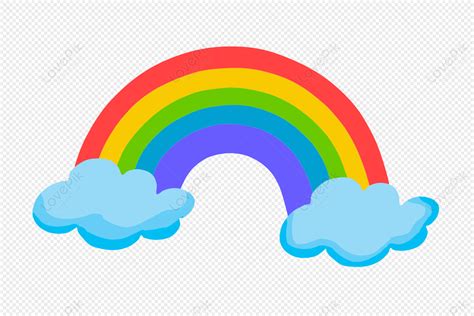 Cartoon Rainbow, Cartoon Rainbow, Cloud, Rainbow PNG Transparent ...