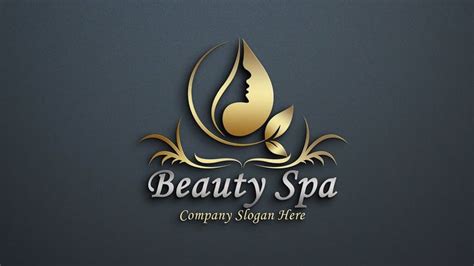 Beauty Logo Design in Adobe Photoshop | Spa logo design, Spa logo ...