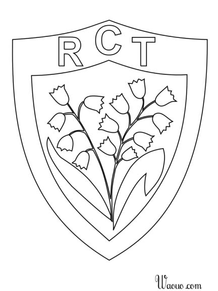 Toulon rugby club coloring page to print and color