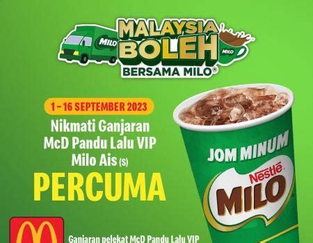 McDonald's Drive-Thru VIP FREE Ice Milo Promotion