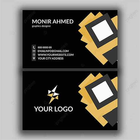 Black And Gold Business Card Design Templates Template Download on Pngtree