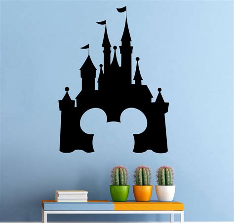 Disney Castle Mural Princess Castle Vinyl Pattern Girl's - Etsy