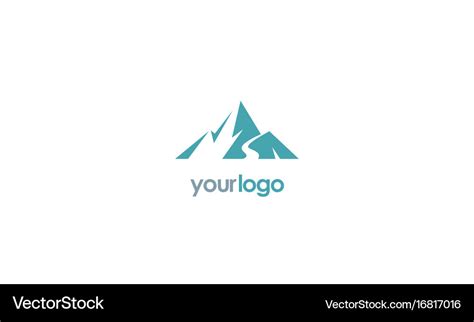 Mountain volcano logo Royalty Free Vector Image