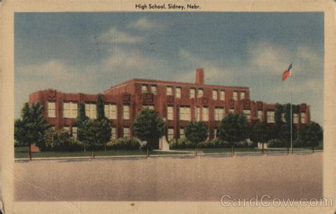 Sidney High School Nebraska Postcard