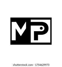 Mp Logo Black Collor Vector Graphic Stock Vector (Royalty Free ...