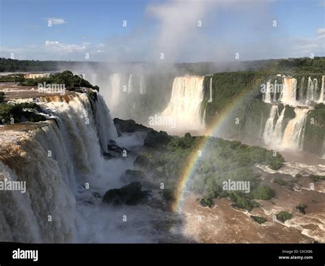 Iguazu Falls rainbow Stock Photo - Alamy