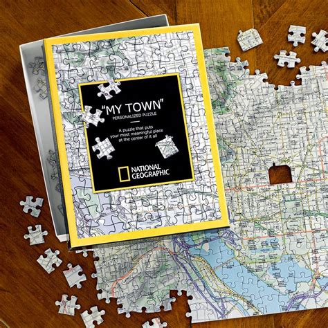 National Geographic ''My Town'' Custom Map Puzzle | National Geographic ...