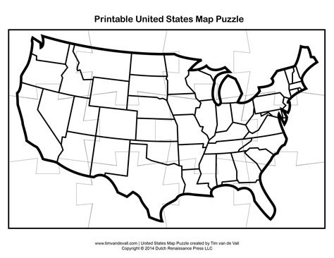 Printable United States Map Puzzle for Kids | Make Your Own Puzzle