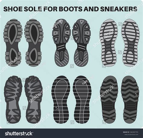 Shoe Sole Design Pattern Set Vector Stock Vector (Royalty Free ...