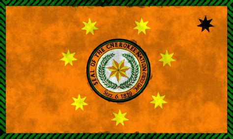 Flag of Cherokee Nation Digital Art by World Art Prints And Designs ...