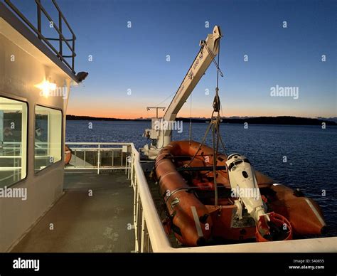 Sunset Ferry Ride Stock Photo - Alamy