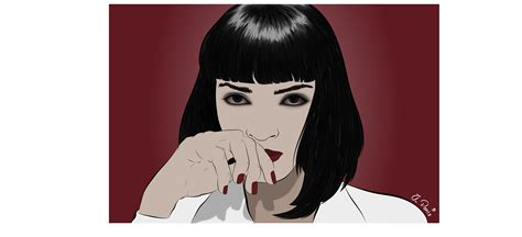 Mia Wallace vector portrait on Behance