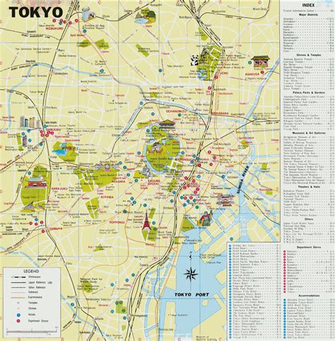 Tokyo City Tourist Map - tokyo metropolis • mappery