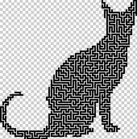 Cat Kitten Maze Puzzle PNG, Clipart, Animals, Area, Art, Black, Black ...