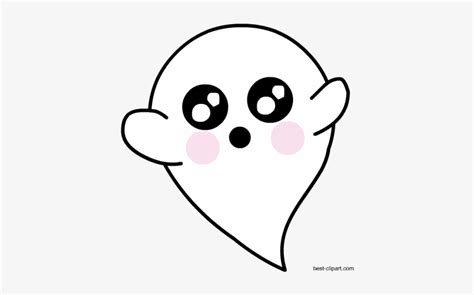 Super Cute Ghost Clip Art Free - Cute Ghost Png Transparent Background ...