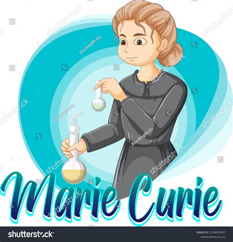 Portrait Marie Curie Cartoon Style Illustration Stock Vector (Royalty ...