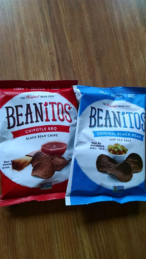 Beanitos black bean chips flavors, chipotle BBQ and original with sea ...