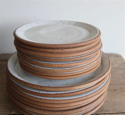 Dinner Plate - Salad Plate - Bowl - Raw Edge - Dinnerware Set - KJ Pottery