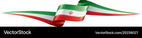 Iran flag on a white Royalty Free Vector Image