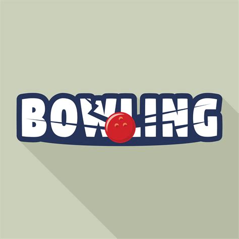 Bowling strike logo, flat style 15390551 Vector Art at Vecteezy