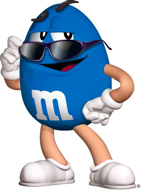 Blue w shades | M&m characters, M m candy, Printables kids