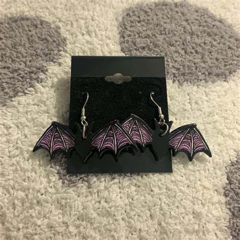 Gothic Bat earrings ︎ ︎ Super cute and never taken... - Depop