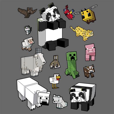 Junior's Minecraft Overworld Mobs Graphic Tee