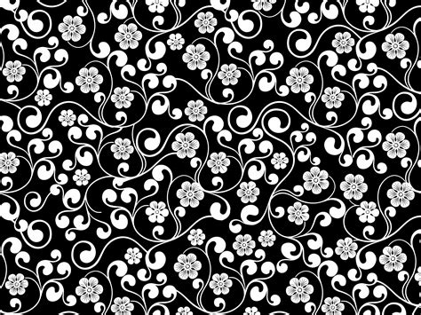 Clipart - Black And White Floral Pattern Background