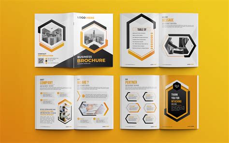 Modern 16 Page Brochure Design Templates | EntheosWeb