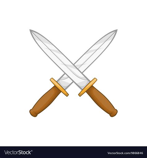 Knives icon cartoon style Royalty Free Vector Image