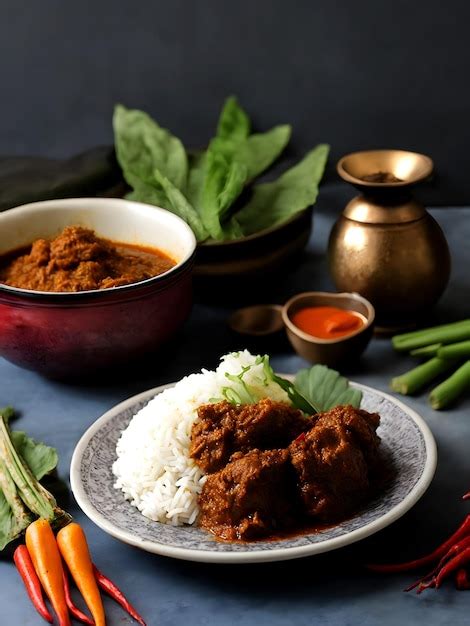 Premium AI Image | Rendang