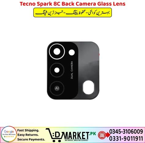 Tecno Spark 8C Back Camera Glass Lens Price In Pakistan | Fast+Secure!