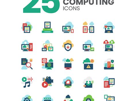 Cloud Computing Icons by Cyber Olympus on Dribbble