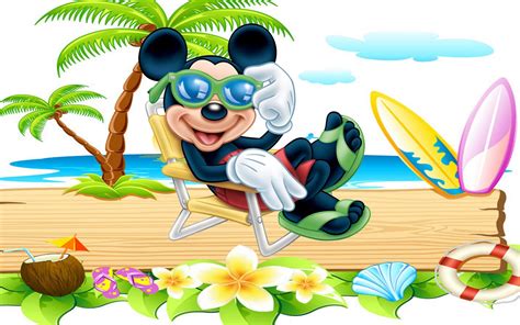 Mickey Mouse On The Beach Wallpapers | Disney characters wallpaper ...