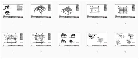 18×12 Timber Frame Pavilion Plan - Timber Frame HQ