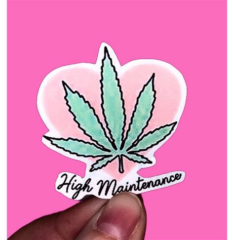 Girly Stoner Stickers Stoner Girl Sticker Weed Stickers | Etsy