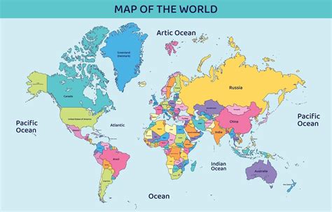 Download Colorful World Map with Country Names for free | World map ...