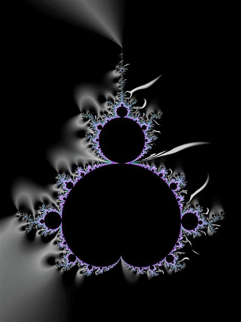 Fractal Mandelbrot Set black and purple Digital Art by Matthias Hauser ...