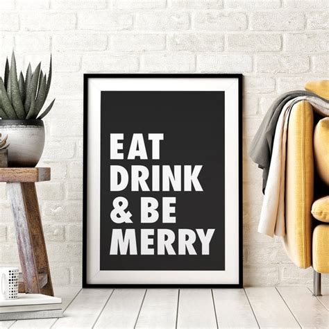 Eat Drink and Be Merry - Etsy